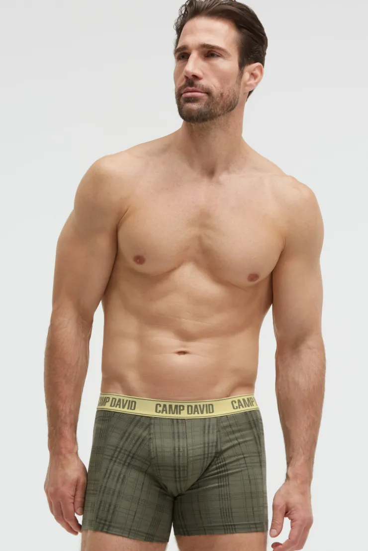 Boxershorts mit All Over Print, 2er-Pack khaki / khaki