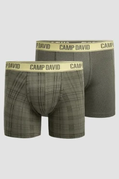 Boxershorts mit All Over Print, 2er-Pack khaki / khaki