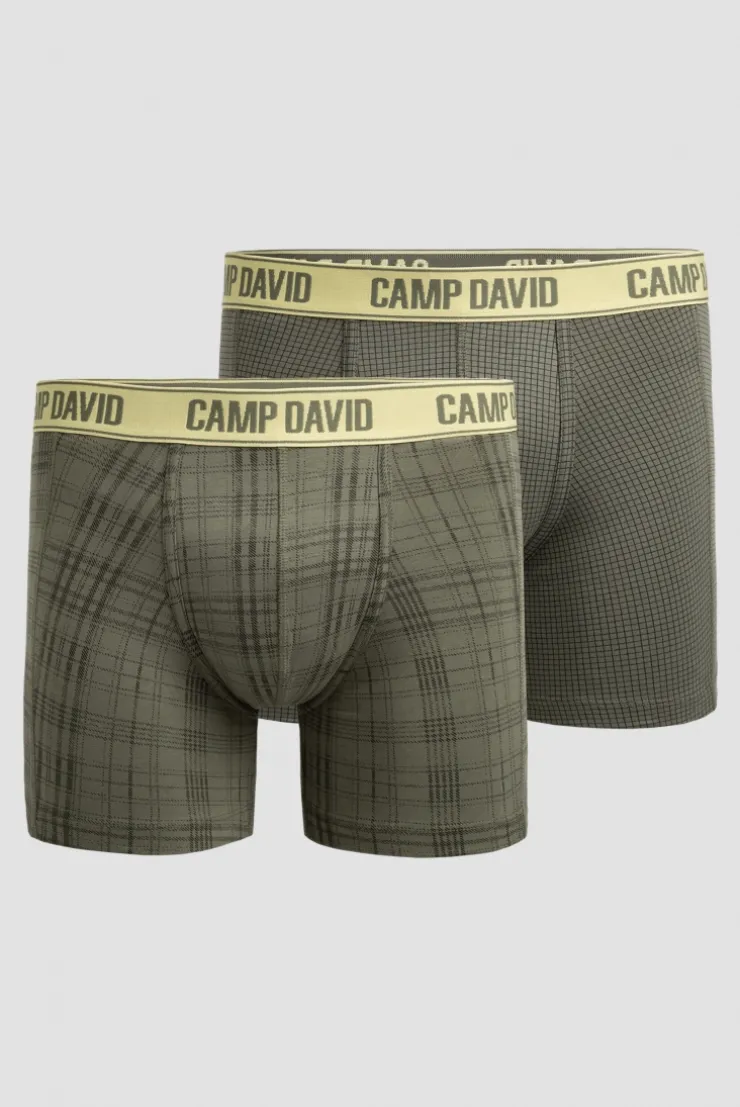 Boxershorts mit All Over Print, 2er-Pack khaki / khaki