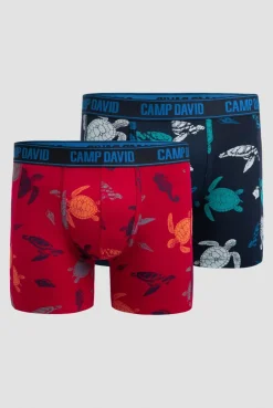 Boxershorts mit All Over Print, 2er-Pack navy / red