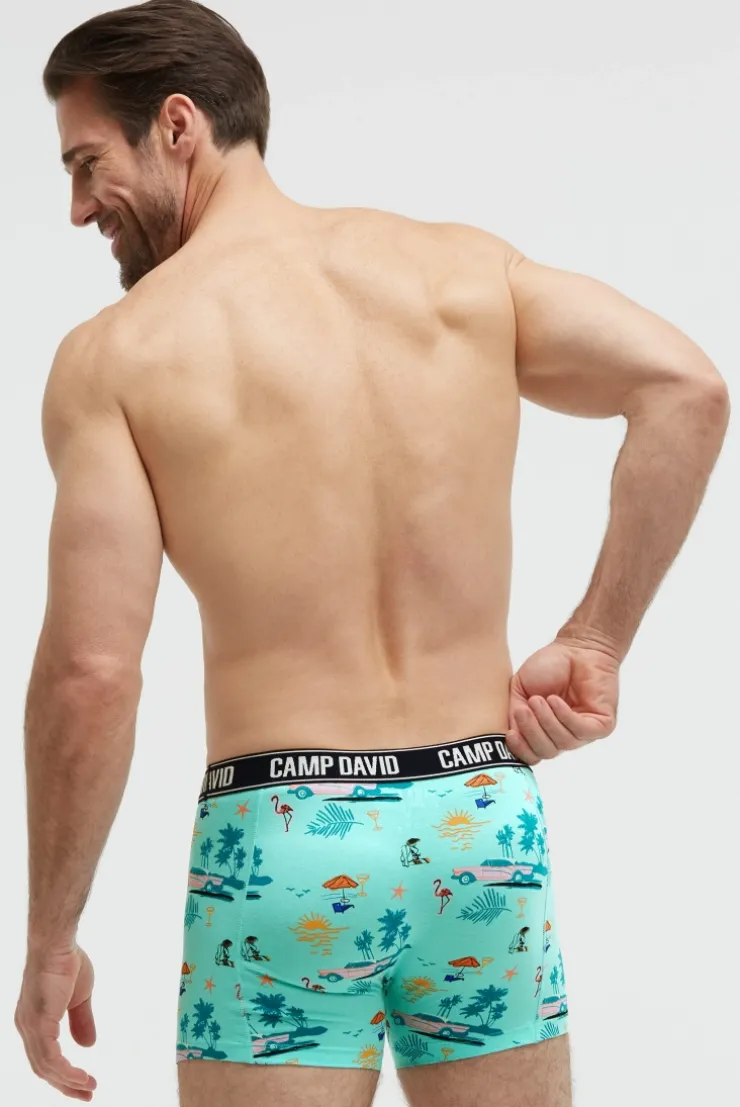 Boxershorts mit All Over Print, 2er-Pack lemon juice / new aqua