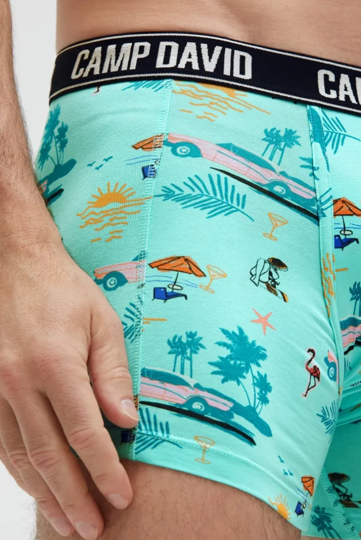 Boxershorts mit All Over Print, 2er-Pack lemon juice / new aqua