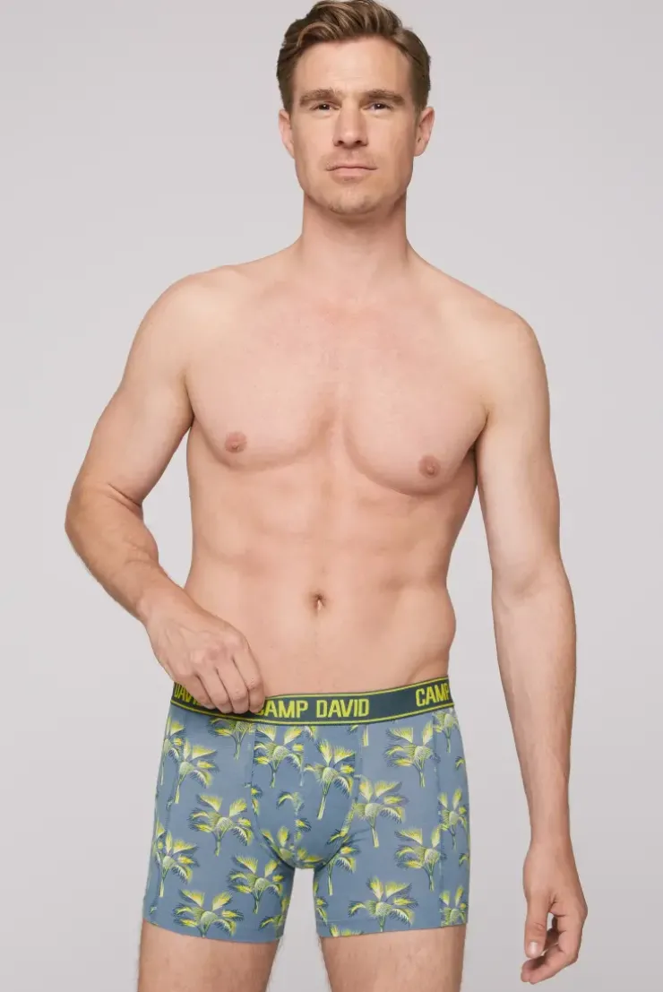 Boxershorts mit All Over Print, 2er-Pack surf grey / red