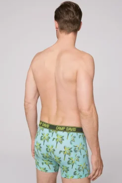 Boxershorts mit All Over Print, 2er-Pack khaki / aqua