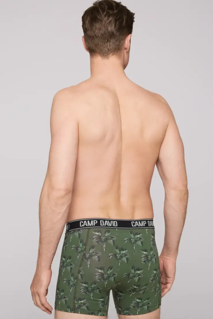 Boxershorts mit All Over Print, 2er-Pack khaki / aqua