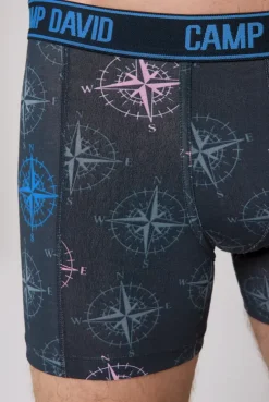 Boxershorts mit All Over Print, 2er-Pack blue navy / sun aqua | S