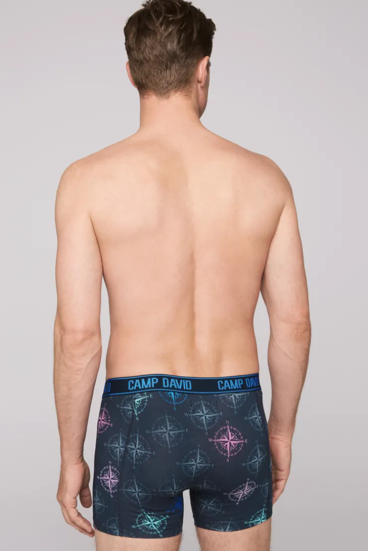 Boxershorts mit All Over Print, 2er-Pack blue navy / sun aqua | S