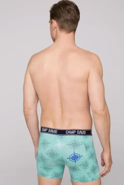 Boxershorts mit All Over Print, 2er-Pack blue navy / sun aqua | S