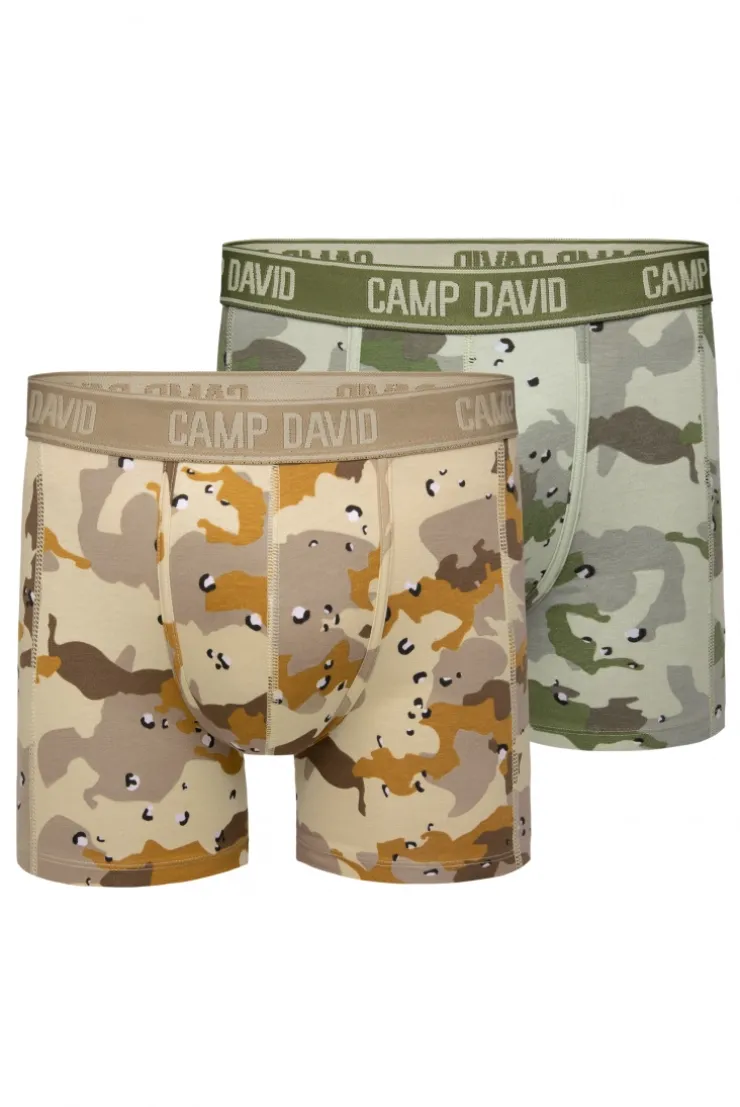 Boxershorts mit All Over Print, 2er-Pack desert / light khaki