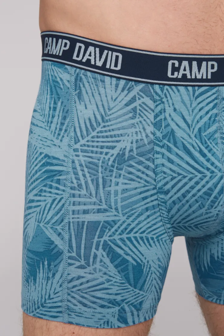 Boxershorts mit All Over Print, 2er-Pack khaki / sky blue
