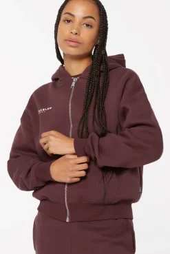 BRU-NO Hoodie Jacket Unisex cranberry juice