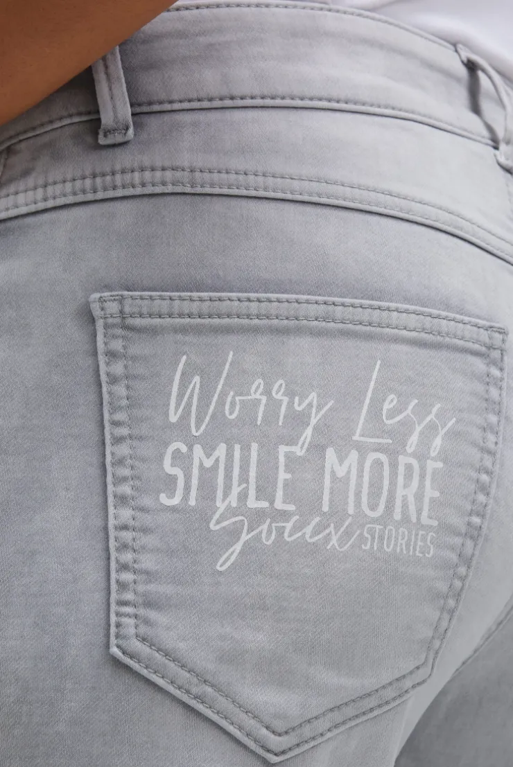 Capri Jeans CH:AR Comfort Fit light grey printed jogg