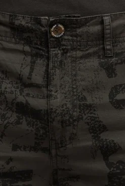 Cargo Shorts mit All Over Print dark wood