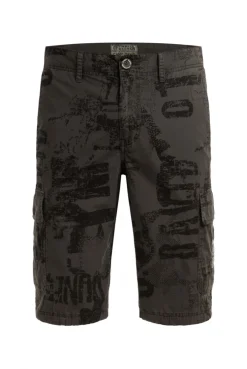 Cargo Shorts mit All Over Print dark wood