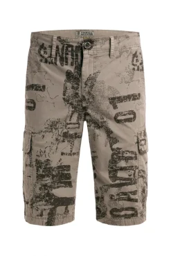Cargo Shorts mit All Over Print rock ridge