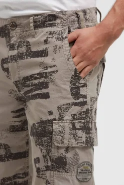Cargo Shorts mit All Over Print rock ridge