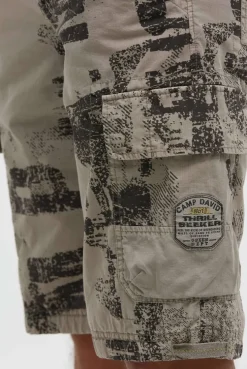 Cargo Shorts mit All Over Print rock ridge