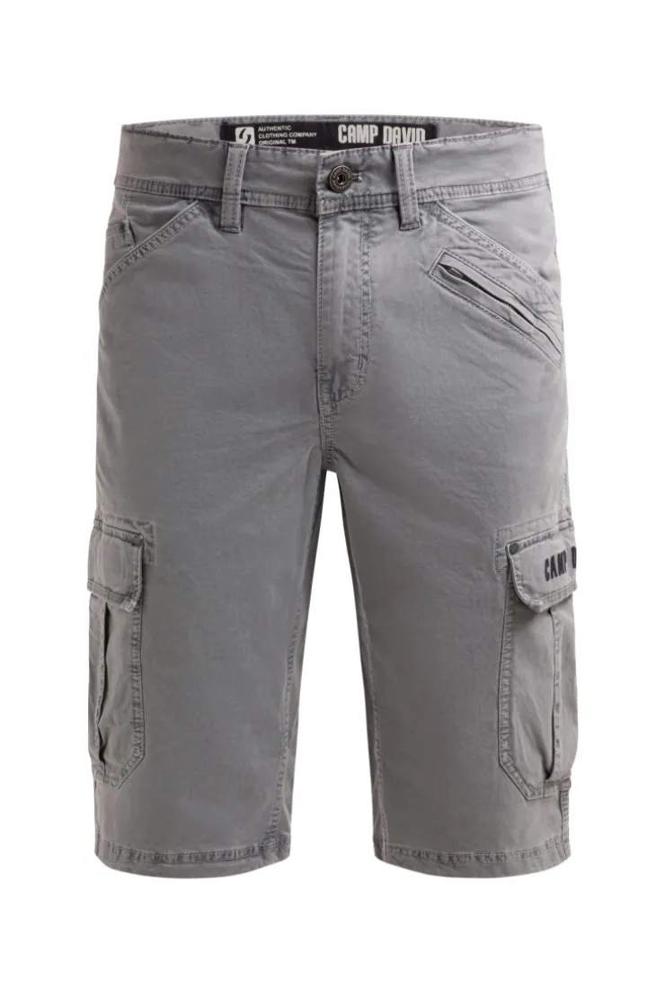 Cargo Shorts mit 3D-Logo-Stickerei grey blue | S