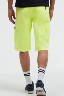 Cargo Shorts mit 3D-Logo-Stickerei neon lime