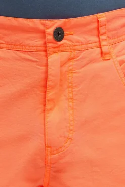Cargo Shorts mit kleinen Label Prints neon flame