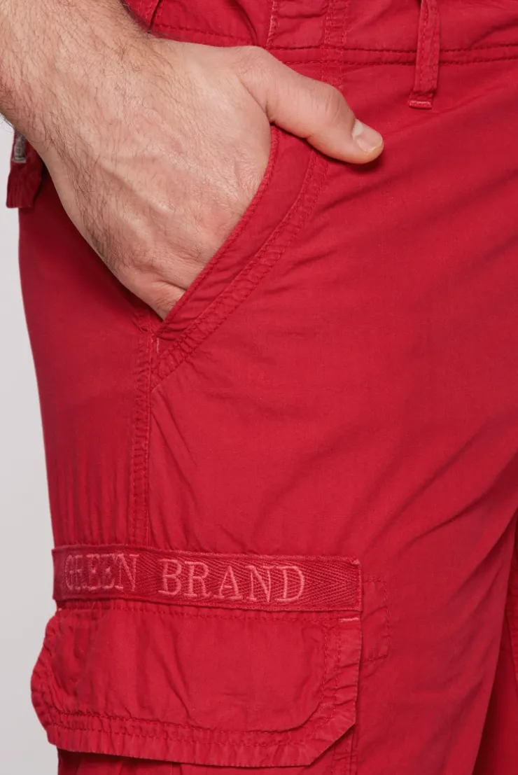 Cargo Shorts mit Logo-Tapes nautical red