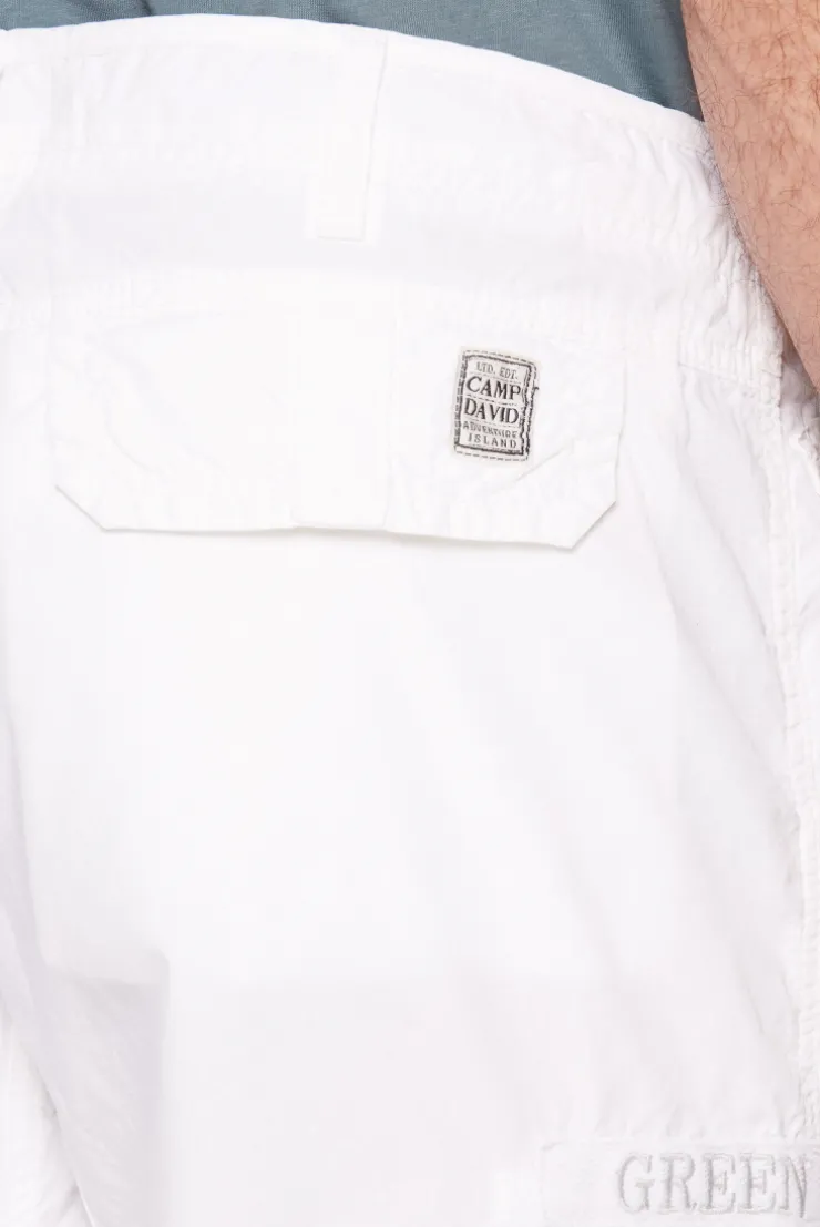Cargo Shorts mit Logo-Tapes opticwhite