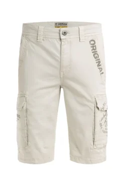 Cargo Shorts mit Prints im Used Look kitt