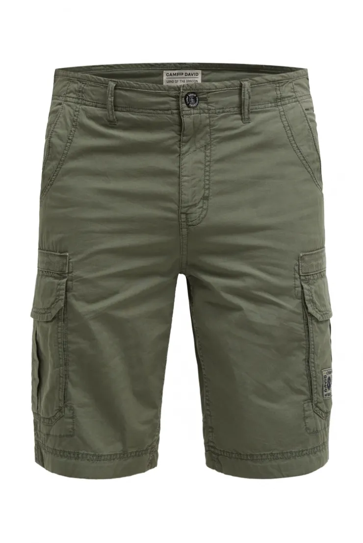 Cargo Shorts mit tonigen Tapes green olive