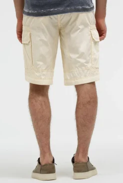 Cargo Shorts mit tonigen Tapes dark ivory