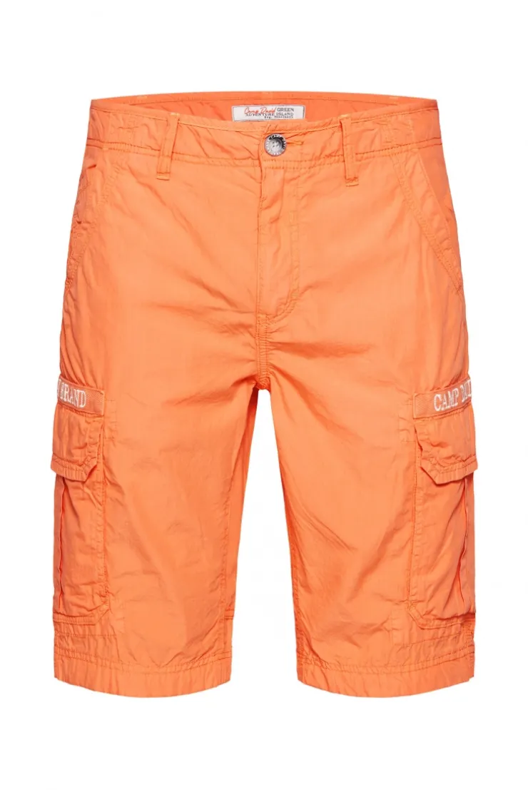 Cargo Shorts mit tonigen Tapes und Stickereien sunstone
