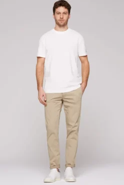 Chinohose aus Twill tan