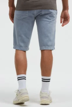 Chino Shorts mit Used-Waschung dark silver blue