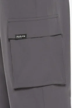 DE-YN Nylon Cargo Pants asphalt
