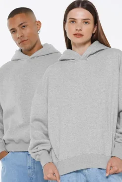 ELY-AS Hoodie Oversized Unisex grey melange