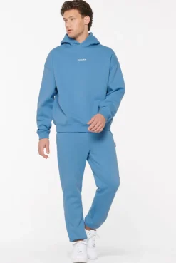 ELY-AS Hoodie Unisex mit Backprint electric sky