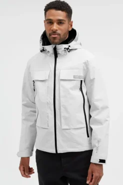 Funktionsjacke mit Kapuze ash