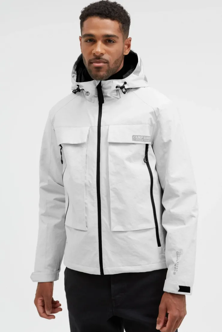 Funktionsjacke mit Kapuze ash