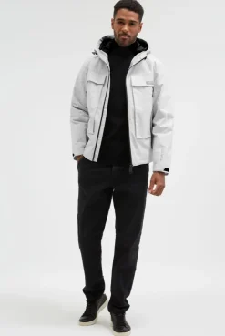 Funktionsjacke mit Kapuze ash