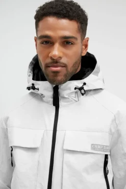 Funktionsjacke mit Kapuze ash