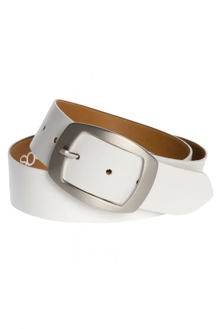 Gürtel aus Glattleder white
