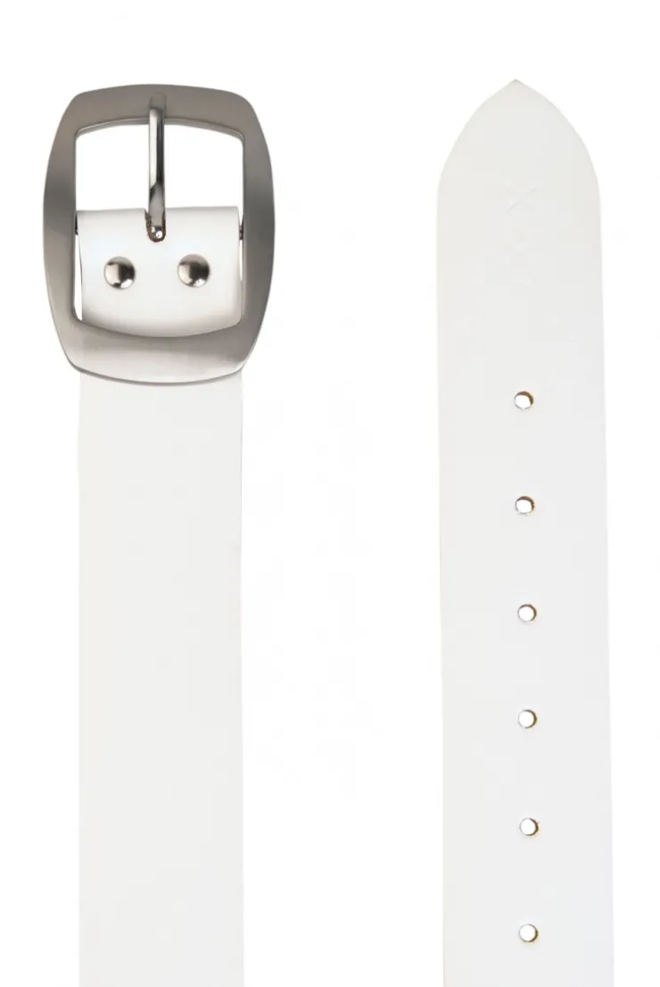 Gürtel aus Glattleder white