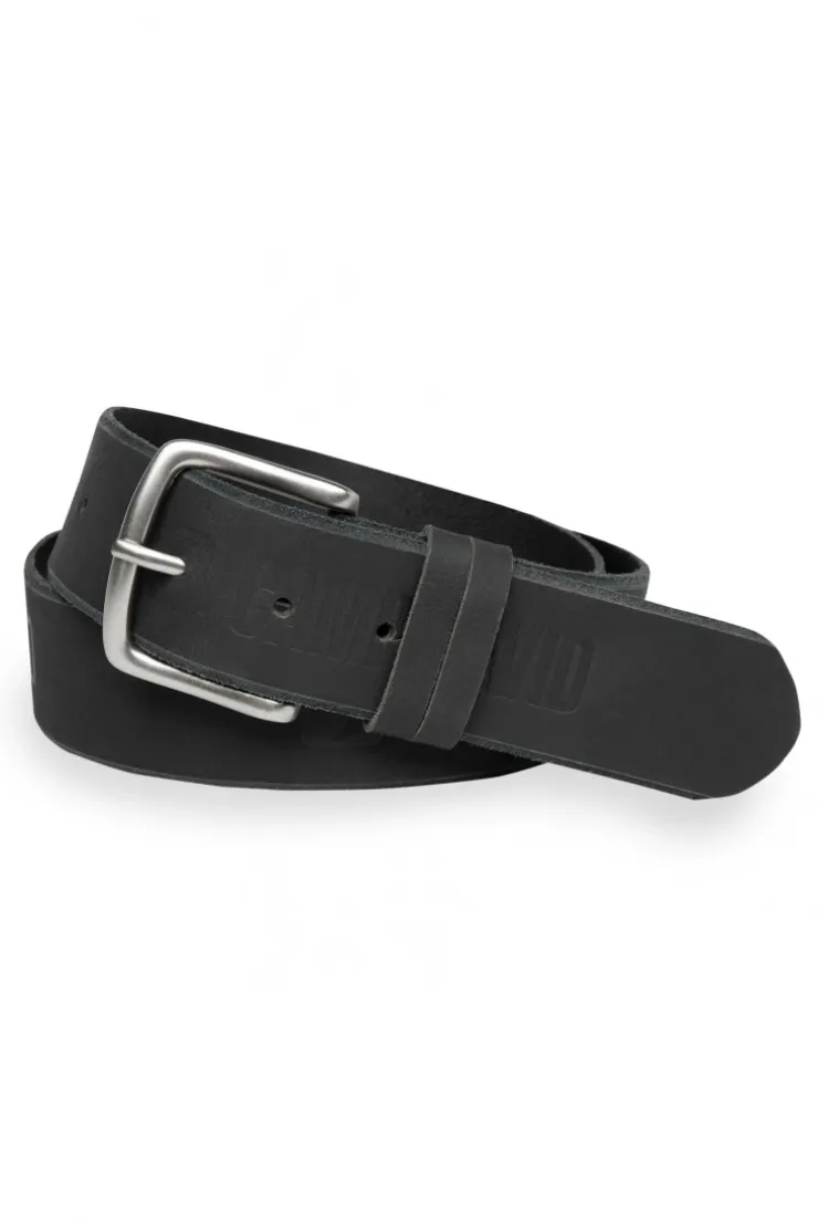 Gürtel aus Leder mit Logo-Prägungen black