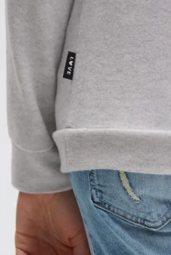 Hoodie aus Flauschstrick grey melange