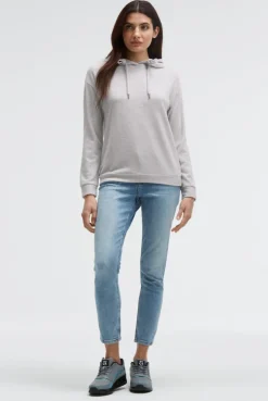 Hoodie aus Flauschstrick grey melange