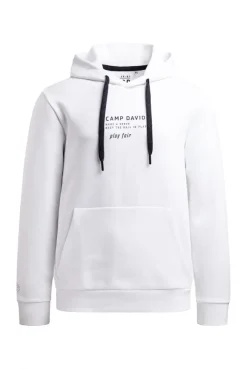 Hoodie aus Interlock mit Backprint white