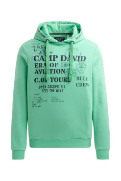 Hoodie mit Puffprint flight green