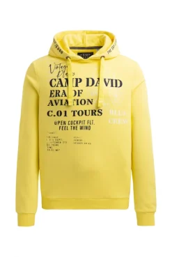 Hoodie mit Puffprint yellow sun