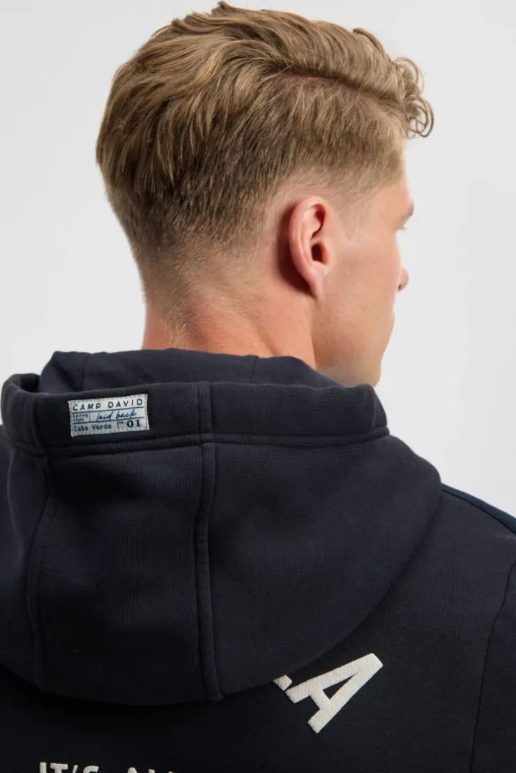 Hoodie mit Rücken-Artwork blue navy