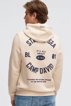 Hoodie mit Rücken-Artwork ecru