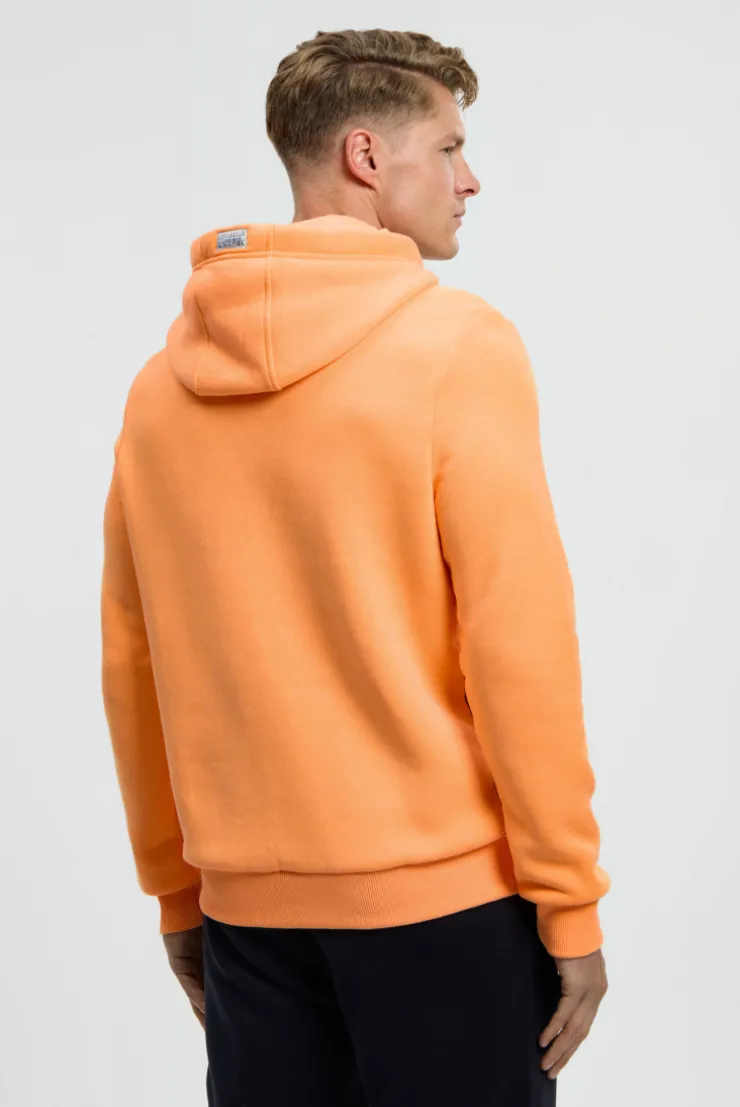 Hoodie mit Wording Print sunrise neon